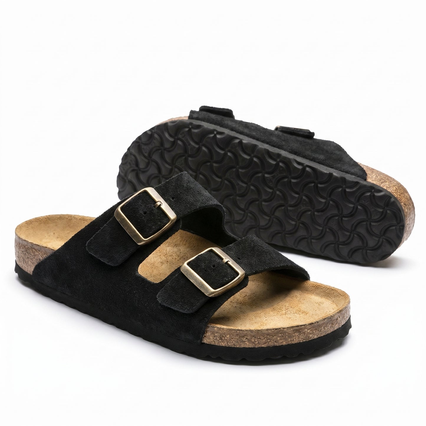 Sandales Daim à Double Boucle