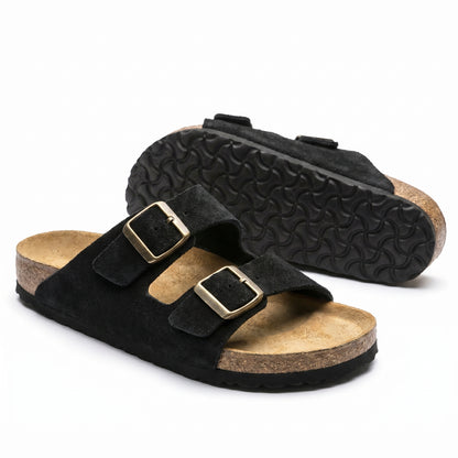 Sandales Daim à Double Boucle