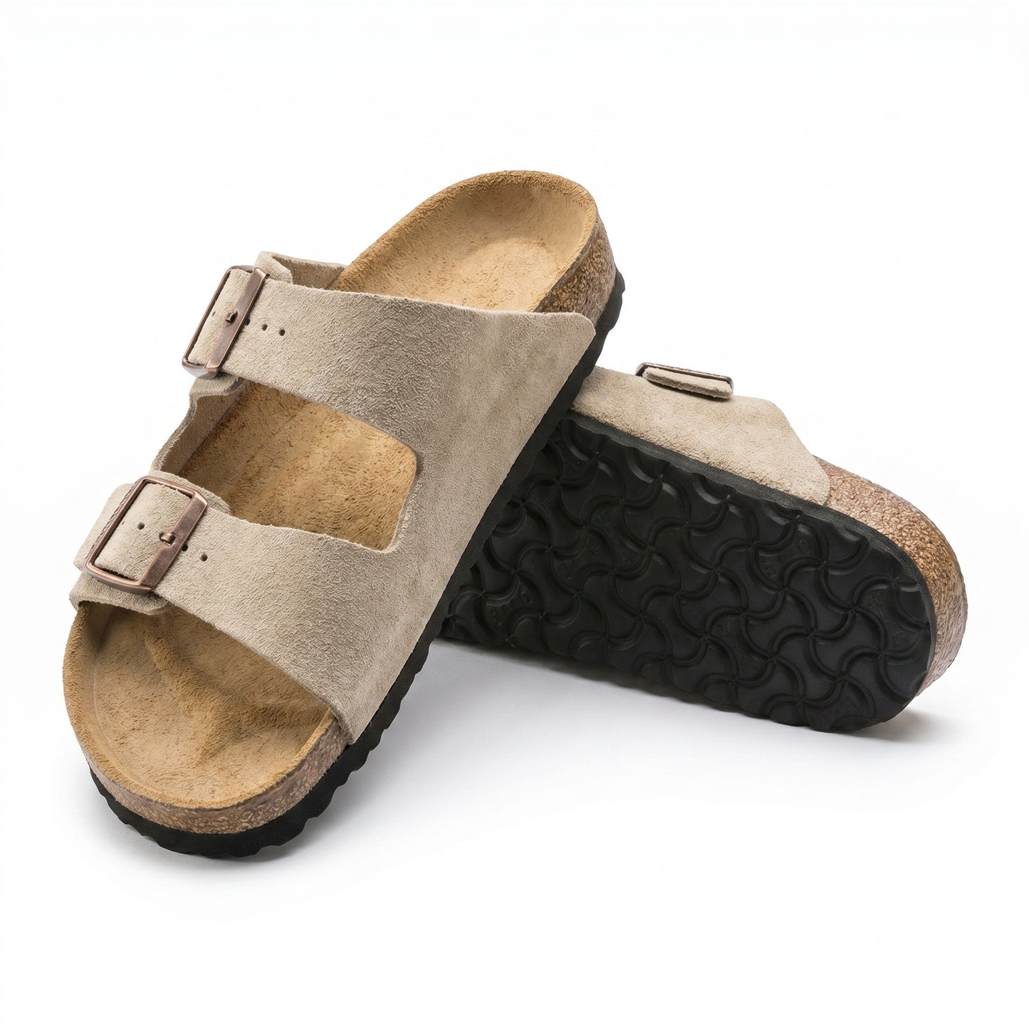 Sandales Daim à Double Boucle