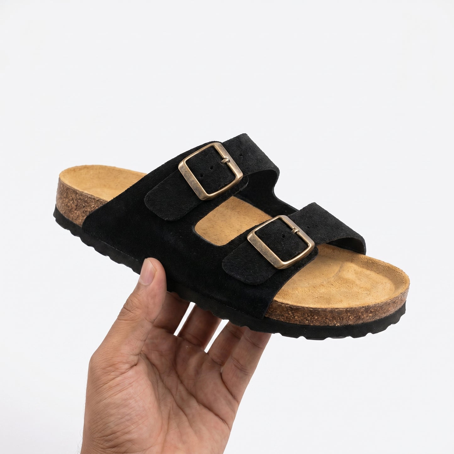 Sandales Daim à Double Boucle