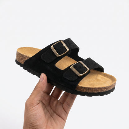 Sandales Daim à Double Boucle