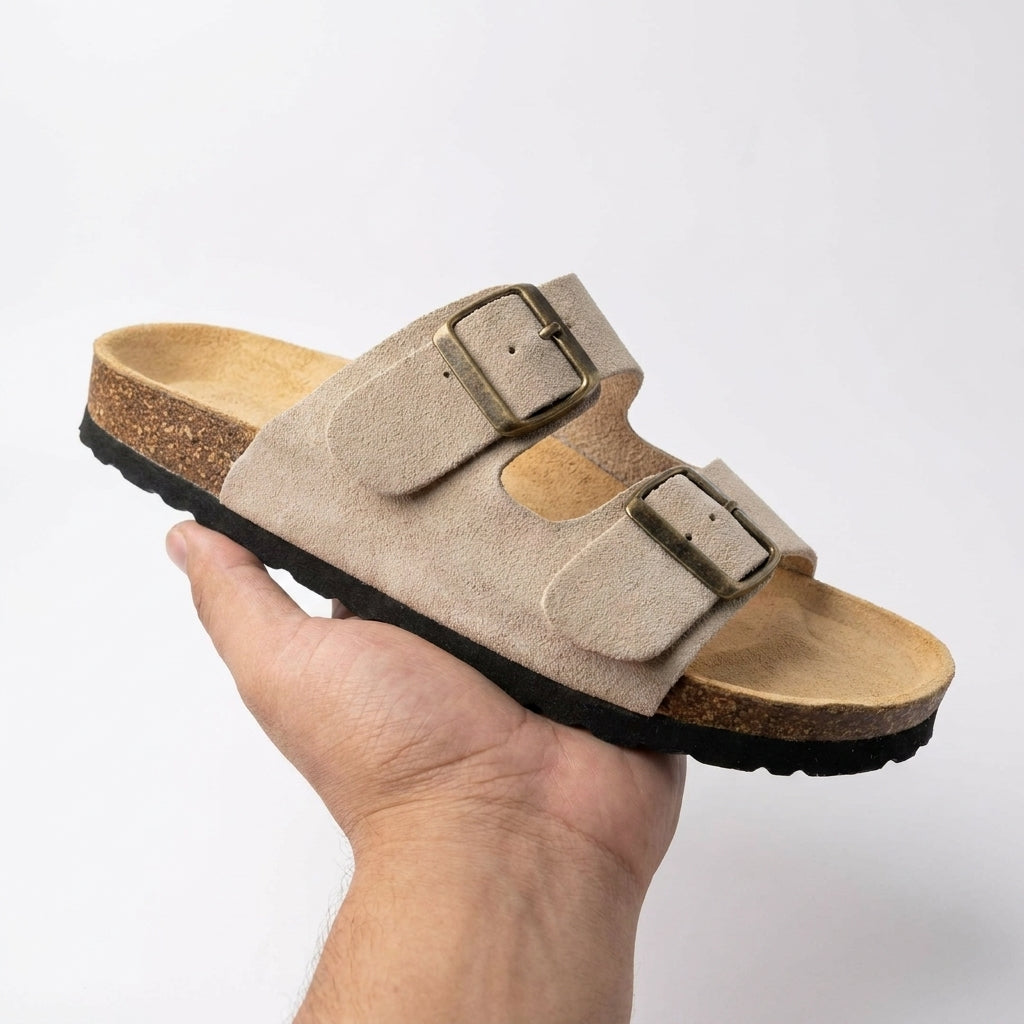 Sandales Daim à Double Boucle