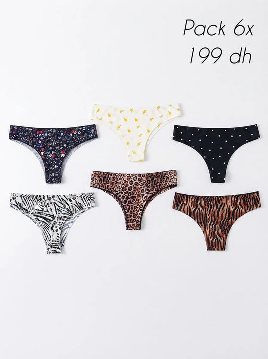 Pack de 6 Culottes Femme