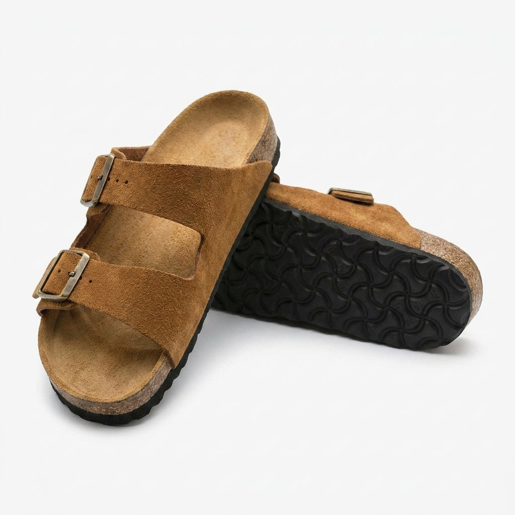 Sandales Daim à Double Boucle
